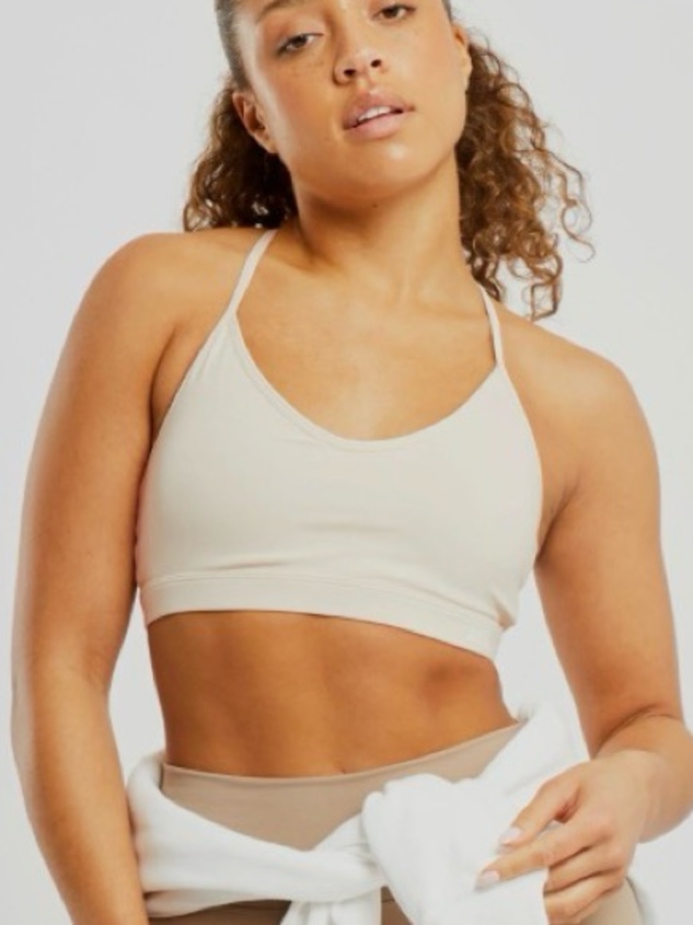 AYBL Essential Crossback Sports Bra in nude/beige Size: XS like new